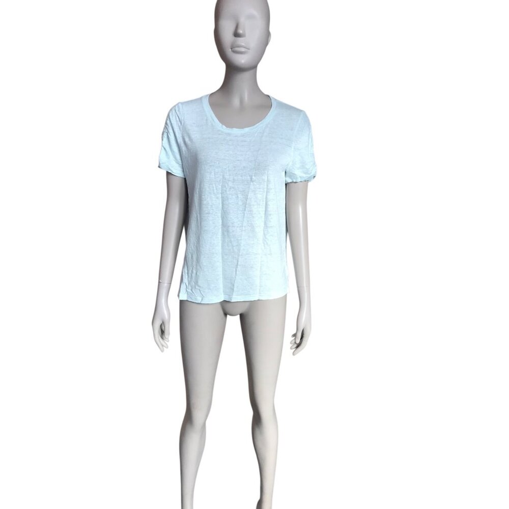 Athleta Light Blue Burnout Style Top